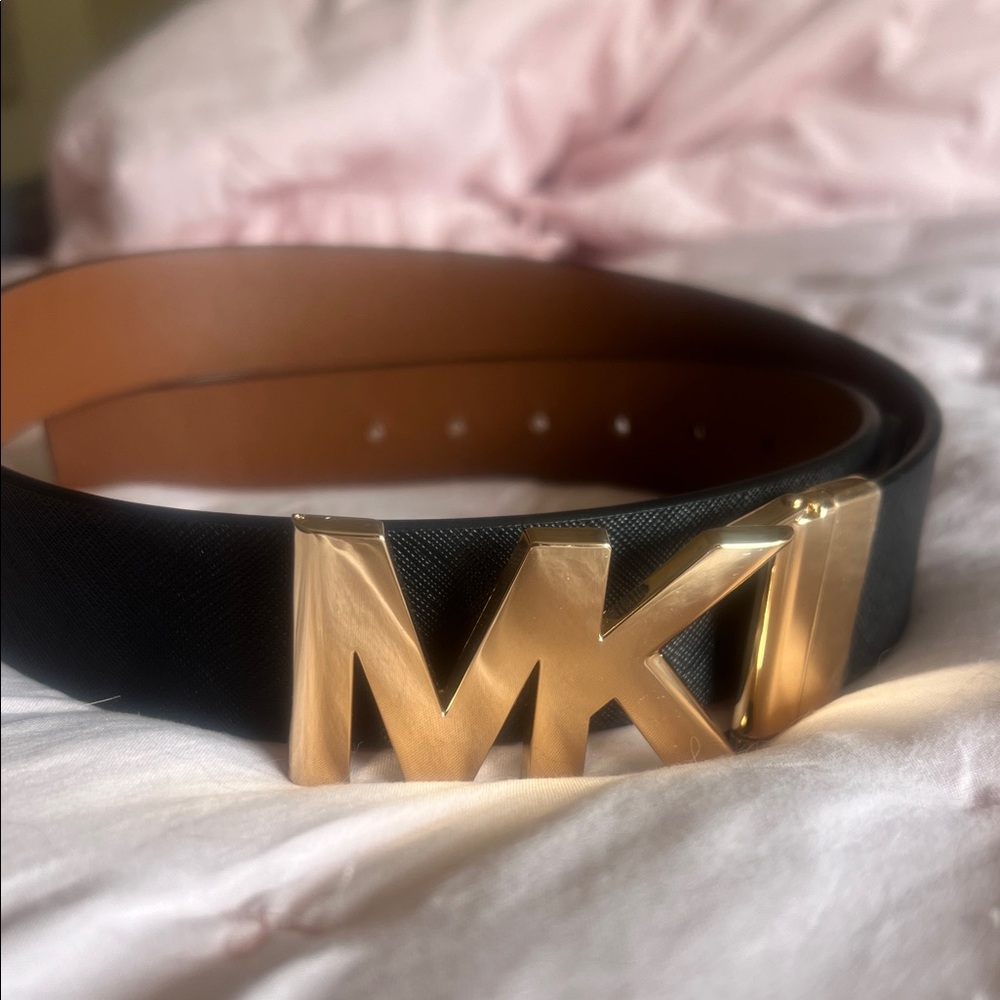 Michael Kors Tan Belt with Gold Buckle